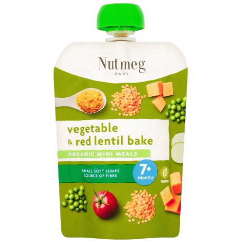 Nutmeg Vegetable & Red Lentil Bake Baby Food 7M+