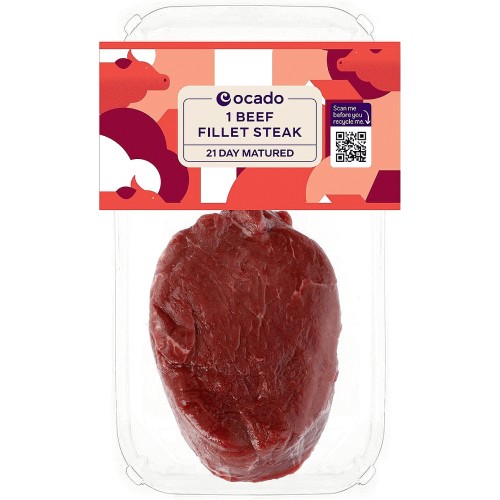Ocado 1 Beef Fillet Steak Typically: