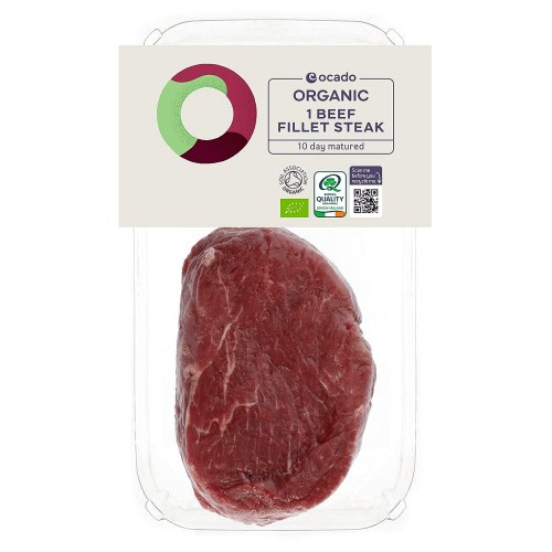 Ocado Organic Grass-Fed 1 Beef Fillet Steak (170g)