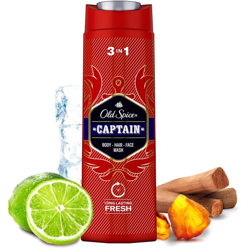 Old Spice Captain Shower Gel & Shampoo For Men (400ml)