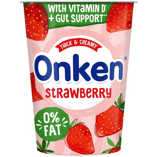 Onken Biopot Fat Free Strawberry Yogurt 0% Fat (450g)