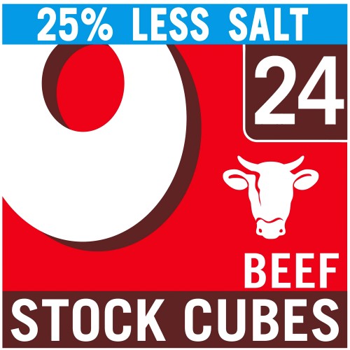 Oxo Reduced Salt Beef Stock Cubes Oxo 25% Less Salt Beef Stock Cubes (24 x 142g)