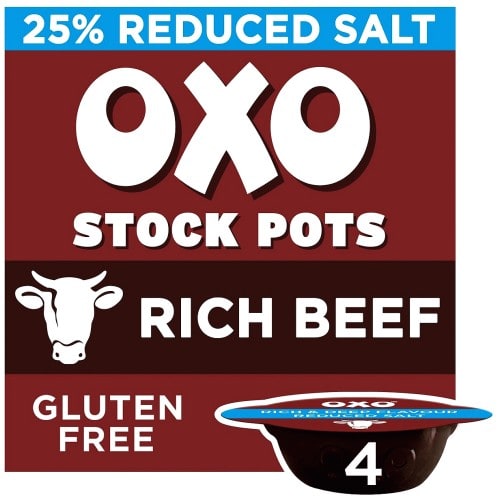 Oxo Reduced Salt Rich Beef Stock Pots with Onion & Rosemary (4 x 20g)