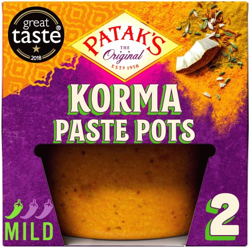 Patak's Korma Curry Paste Pot (2 x 70g)