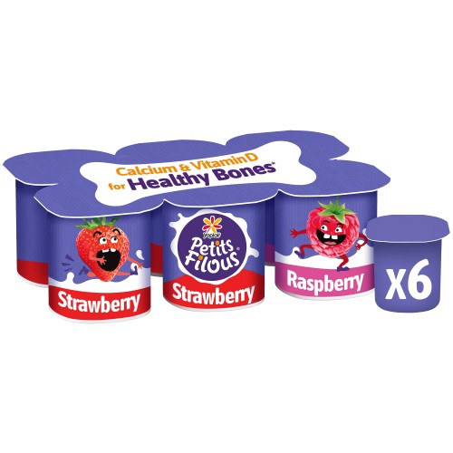 Petits Filous Raspberry & Strawberry Fromage Frais (6 x 47g)
