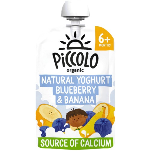 Piccolo Organic Natural Yoghurt Stage 1 Blueberry & Banana (100g)