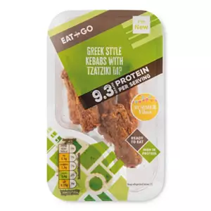 Protein Greek Style Kebabs with Tzatziki Dip