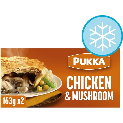 Pukka 2 Puff Pastry Pies Chicken & Mushroom