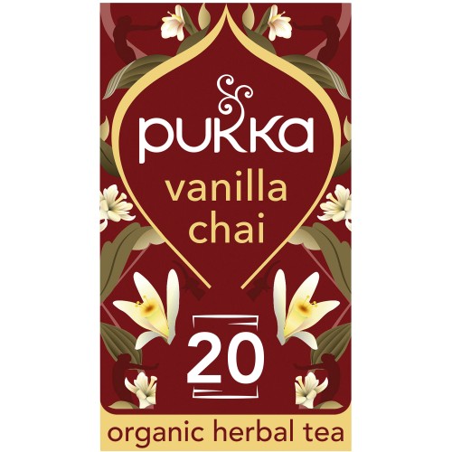 Pukka Organic Fair Trade Vanilla Chai Herbal Tea Sachets (20 x 40g)