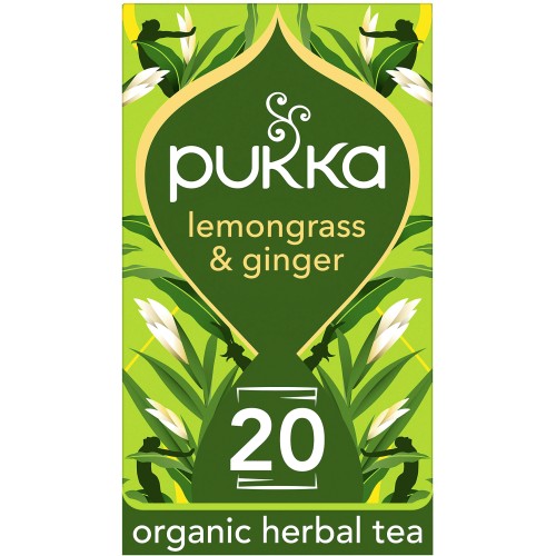 Pukka Organic Lemongrass & Ginger Herbal Tea Sachets (20 x 36g)