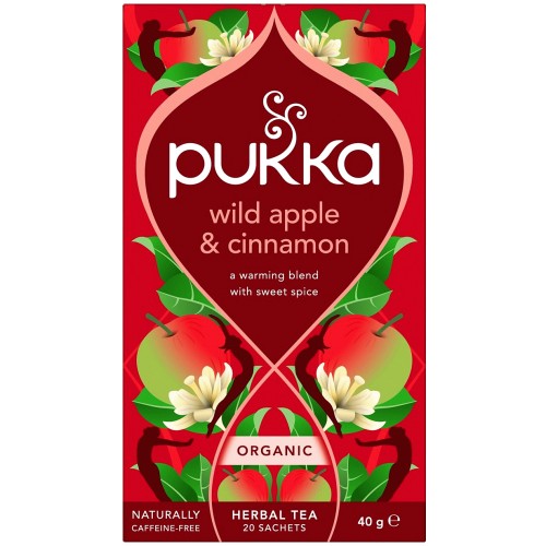 Pukka Organic Wild Apple & Cinnamon 20 Tea Bags (40g)