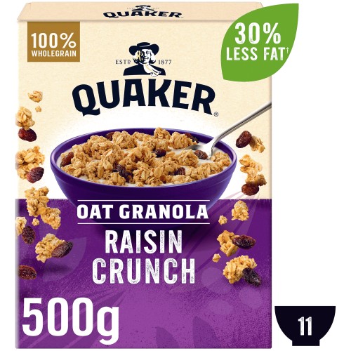 Quaker Oat Granola Raisin Cereal (500g)