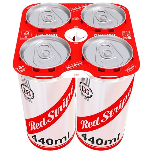 Red Stripe Jamaican Lager Beer Cans 4x440 (4 x 440ml)