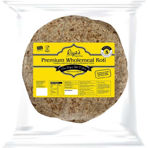 Riya's Original Recipe Premium Wholemeal Roti Indian Flat Bread (5)