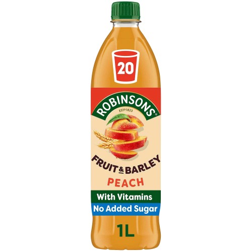 Robinsons Fruit & Barley Peach Squash No Added Sugar (1 Litre)