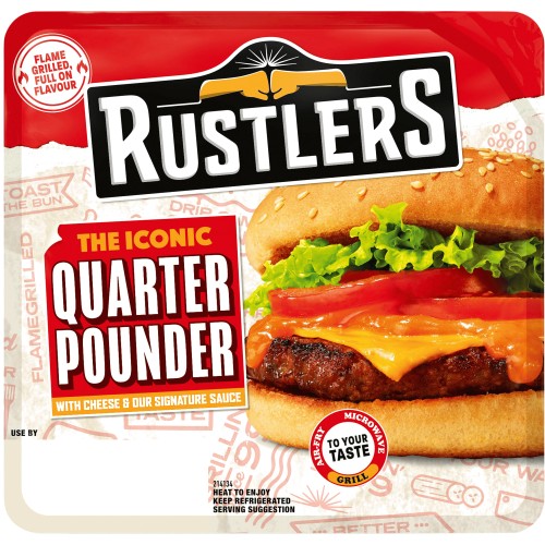 Rustlers Quarter Pounder & Cheese Standard (190g)