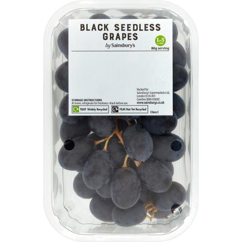 Sainsbury's Black Seedless Grapes (500g)
