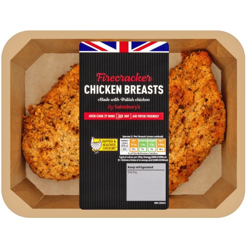 Sainsbury's Breaded Firecracker British Fresh Chicken Breast (2 x 350g)