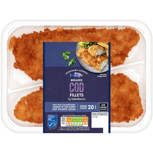 Sainsbury's Breaded MSC Cod Fillets (2 x 300g)