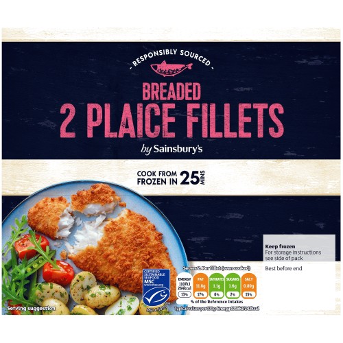 Sainsbury's Breaded Plaice Fillets (2 x 260g)