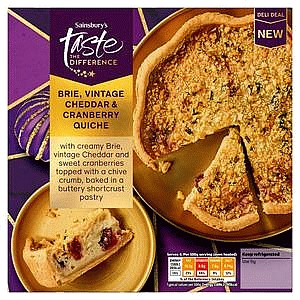 Sainsbury's Brie & Cranberry Quiche Taste the Difference (400g)