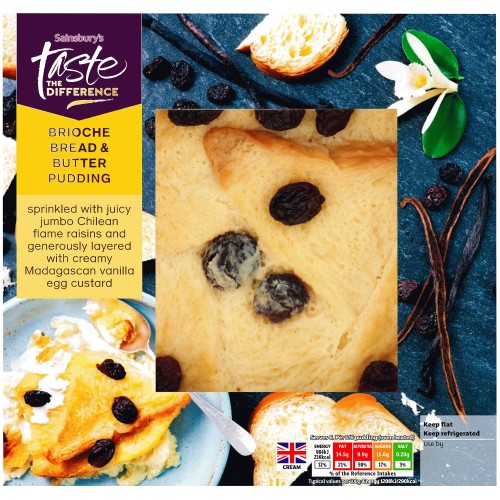 Sainsbury's Brioche Bread & Butter Pudding Dessert Taste the Difference (500g)