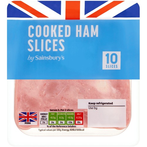 Sainsbury's British Cooked Ham Slices (10 x 115g)