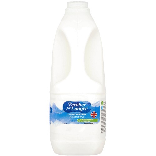 Sainsbury's British Filtered Whole Milk (2 Litre)