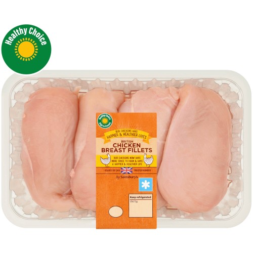 Sainsbury's British Fresh Skinless & Boneless Chicken Breast Fillets (1kg)