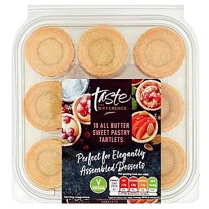 Sainsbury's Butter Sweet Pastry Tartlets Taste the Difference (18 x 117g)