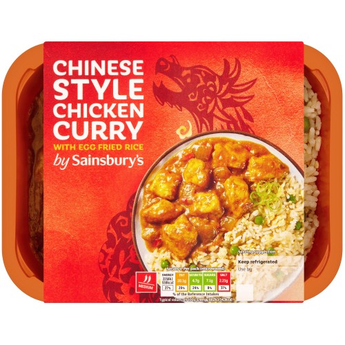 Sainsbury's Chinese Chicken Curry & Rice Ready Meal For 1 (400g)