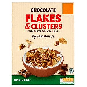 Sainsbury's Chocolate Flakes & Clusters with Milk Chocolate Chunks (500g)