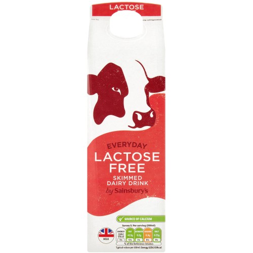 Sainsbury's Everyday Lactose Free Skimmed Dairy Drink (1 Litre)