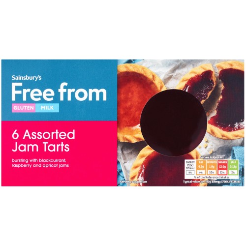 Sainsbury's Free From Assorted Jam Tarts (6)