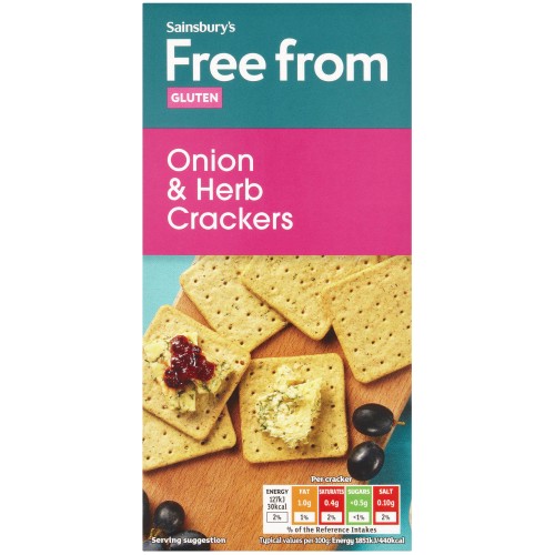 Sainsbury's Free From Onion & Herb Crackers (137g)