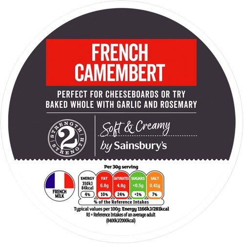 Sainsbury's French Camembert Cheese Whole (250g)