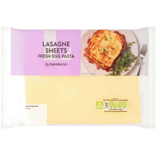 Sainsbury's Fresh Egg Lasagne Sheets (250g)