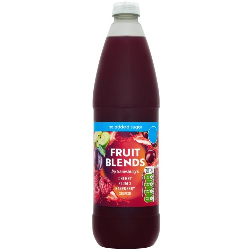 Sainsbury's Fruit Blends Cherry Plum & Rasbperry Squash (1 Litre)
