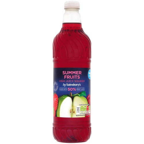 Sainsbury's High Juice Summer Fruits Squash (1 Litre)