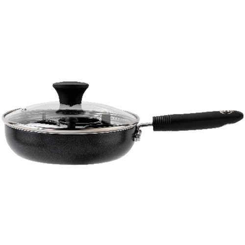 Sainsbury's Home Aluminium Egg Poacher Black