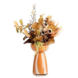 Sainsbury's Home Artificial Autumn Arrangement in Stripe Vase