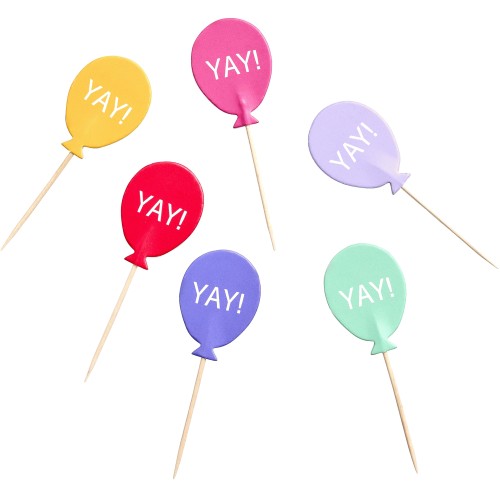 Sainsbury's Home Balloon Shaped Cupcake Toppers (6)