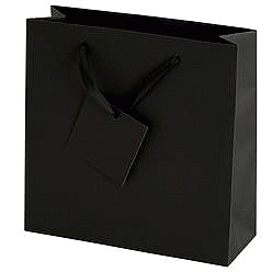 Sainsbury's Home Black Ribbed Medium Square Bag