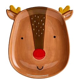 Sainsbury's Home Stoneware Novelty Reindeer Shaped Plate