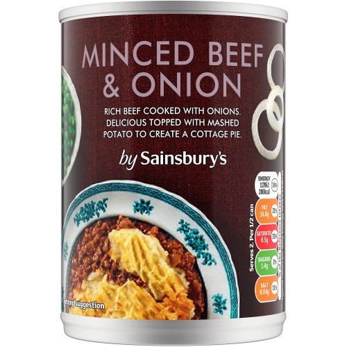 Sainsbury's Minced Beef & Onion (392g)