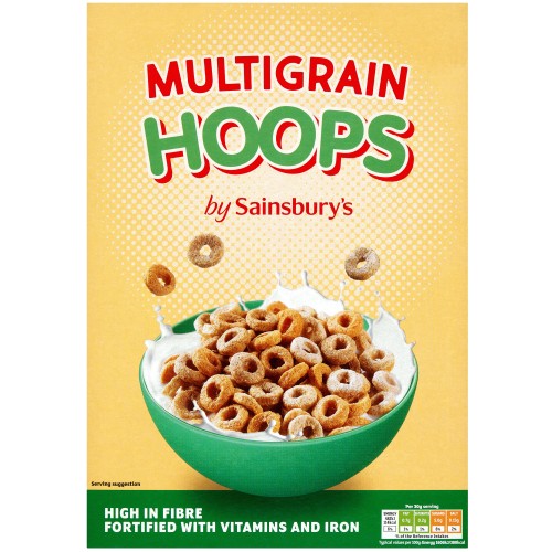 Sainsbury's Multigrain Hoops Cereal (375g)