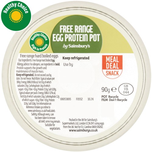 Sainsbury's On the Go Free Range Egg Protein Pot Meal Snack (90g)