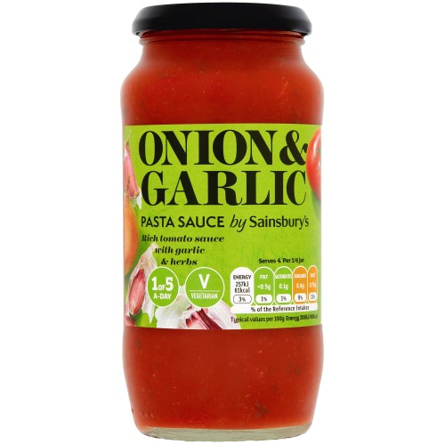 Sainsbury's Pasta Sauce Onion & Garlic (500g)