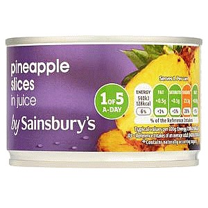 Sainsbury's Pineapple Slices in Juice (227g)