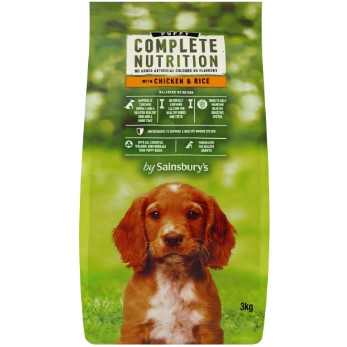Sainsbury's Puppy Complete Nutrition with Chicken & Rice (3kg)
